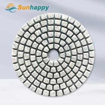 4 Inch 100mm Diamond Polishing Pads Concrete/Cement Floor/Diamond/Granite/Marble/ Flexible Wet/Dry Grinding Polishing Pads - Tianjin Sunhappy New Materials Co., Ltd. - China