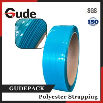 Durable Manual 19mm Embossed Polyester Strapping for Bundling Electrical Wires and Cables - Linyi Gude Packaging Products Co., Ltd. - China