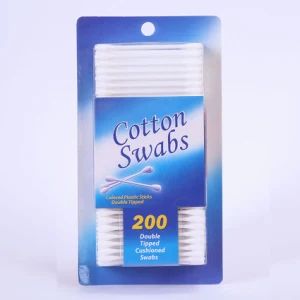 Custom Colorful Ear Clean Plastic Stick Cotton Swabs Cotton Buds with Suction Card Case - AIJIE COTTON SWAB LTD. - China