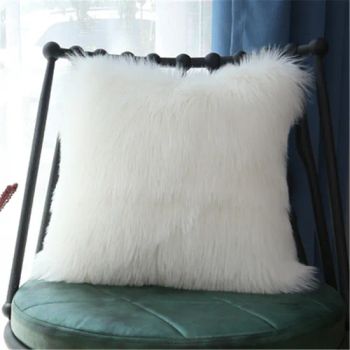 Luxury Wholesale Long Fur Sheepskin Fake Fur Cushion Decorative Throw Pillows Case Cover - Hangzhou Grand Home Textile Co., Ltd. - China