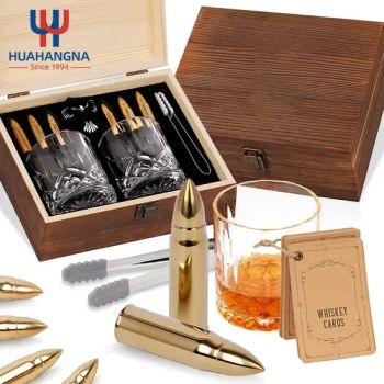 Whiskey Gifts for Men Husband Wedding Men Birthday Gift Ideas From Wife Stainless Steel Whiskey Stones Whiskey Glasses Set - Wuhan Xinhuahang Household Goods Co., Ltd. - China