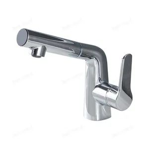 Latest Design Pull out Chrome Smart Bathroom Faucets LED Display Face Basin Faucet Bathroom Taps - Chaozhou Chaoan Bath Friend Sanitary Ware Co., Ltd. - China