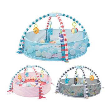 Kids Non-Toxic Musical Floor Large Playmat Activity Gym Rack Soft Baby Crawling Play Mat with Fence Rattles and 40 Ocean Balls - Sam Toys Industrial Co., Ltd. - China