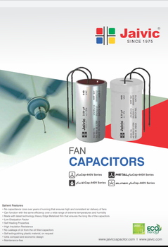Jaivic 2.5 Mfd Capacitor Terminals 2 Brand JAIVIC Material Plastic Voltage Rating 440 Usage/Application - KGS Enterprises - India