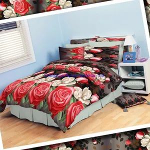 a Symbol of Wealth and Happiness, a Variety of 3D Flower Prints, Bedsheet Bright and Beautiful, - Changxing Wandu Textile Co., Ltd. - China