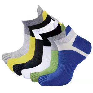 New Mens 5 Finger Five Toe Socks Sports Socks Breathable Grid Cotton - Yiwu AVA Co., Ltd. - China