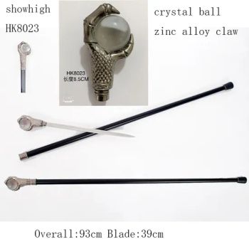 Magic Crystal Ball Cane Swords Walking Stick HK8023 Color Silver Style Antique Material Steel Model NO. HK8023 Suitable for - Yueqing Hongqiao showhigh cutlery Factory - China