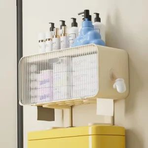Plastic Wall Mounted Storage Rack Bathroom Storage Shelf Drawer Storage Rack - Skylark Network Co., Ltd. - China