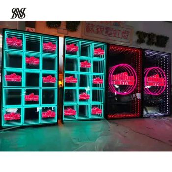 DJ Disco Wireless Magnetic Infinity 3D Tunnel Mirror LED Dance Floor Mirror with Light - Hefei Shengwang Advertising Logo Co., Ltd. - China