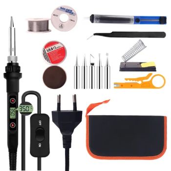 5PCS Soldering Iron, Desoldering Pump, Soldering Iron Stand, Tweezers Soldering Iron Kit - Jiangsu Smile Tools Co., Ltd. - China