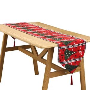 Jacquard Christmas Table Runner Polyester Cotton Fancy Custom Color 220*30 1Y MOQ100 - Tongxiang Roya Textile Co., Ltd. - China