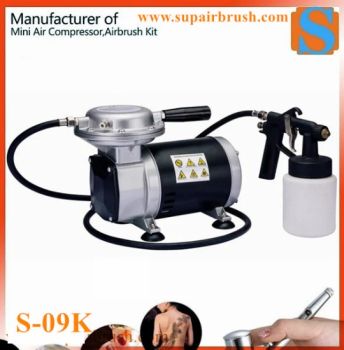 Airbrush Kit Air Compressor Action Hobby Spray Gun Air Brush Set Tattoo Nail Art Paint Supply Cleaning Brush - Hefei Chenpai International Trade Co., Ltd. - China