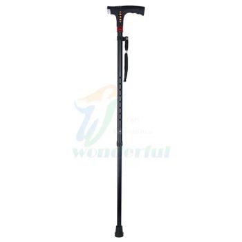 Old People Retractable Cane Aluminum Alloy Walking Stick Cane with Light and Alarm - Shijiazhuang Wonderfu Rehabilitation Device Technology Co., Ltd. - China