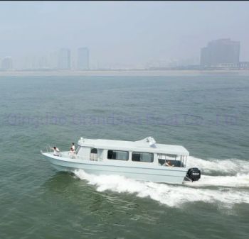 Chinese 12.3m Fiberglass Passenger Taxi Ferry Boat for Sale Warranty 1 Year Color Multi-Color Model NO. HD-1230 Fuel Type - Qingdao Grandsea Boat Co., Ltd. - China