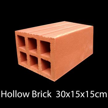 Hollow Clay Brick, 30 x 15 x 15 cm Color Red Material Clay Shape Rectangle Size 30 x 15 x 15 cm Usage/Application Side - Baliapatam Tiles And Business Ventures Limited(formerly The Baliapatam Tile Works Ltd) - India