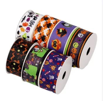 Gifts Tapes Ribbons Halloween Ribbons Wholesale Custom Grosgrain Ribbons - Ningbo Lemo Textile Co., Ltd. - China
