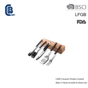5PCS Stainless Steel Barbecue Tool Set, Cooking Tools BBQ Set Barbecue Tools - Yangjiang C&B Consumer Product Limited - China