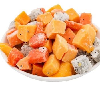 Fruit Papaya Dragon Fruit Mango Mixed Papaya FROZEN IQF Individual Quick 100% Sour Sweet Fruit 1 Kg Cube - Sunrise Ins Group - Vietnam