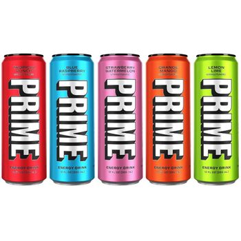 Prime Energy Drink "Strawberry Watermelon," Naturally Flavored, 200mg Caffeine, Zero Sugar - N.G westen holding B.V - Netherlands