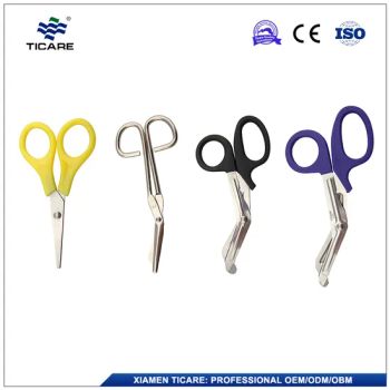 Medical Stainless Steel Nursing Bandage Scissors OEM Accept Group Adult Origin China Sample 7-15days Trademark TICARE Model NO. - Xiamen Ticare Imp. & Exp. Co., Ltd. - China