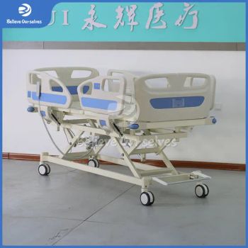 Huaren Hospital Ward Furniture Factory Patient Bed China Hr-D03 Five Function China Electric Medical Bed - Hebei Huaren Medical Equipment Co., Ltd. - China