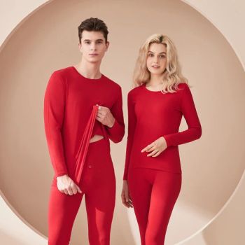 Unisex Couple Long Thermal Underwear Cold Weather Sleepwear 100% Cotton Pajama - Market Union Co. Ltd. - China