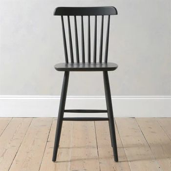 China Manufacturer Bespoke Spindle Back Charcoal White Painted Wood Bar Stool Windsor New Design High Back Chairs for The Bar Restaurant Outdoor Furniture - Qingdao Crescent Furniture Co., Ltd. - China