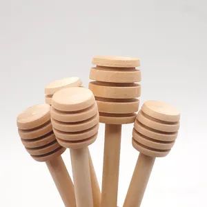 Natural Wooden Honey Dipper Stirrer Honey Pot Stick Wooden Honey Dipper - Fuzhou August Trade Co., Ltd. - China