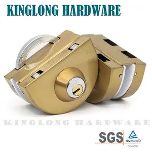 Stainless Steel Glass Door Hardware Double Glass Door Lock with Keys - KingLong Hardware Factory - China
