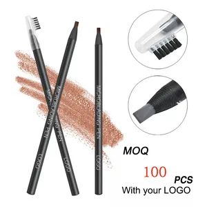 Private Label 5 Colors Available Eyebrow Pencils Cosmetic Permanent Makeup Microblading Eyebrow Pencil with Brush - Yiwu Muyi Trading Co., Ltd. - China