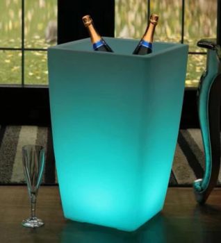 Rechargeable LED Illuminated Square Plastic Ice Bucket Event Party and Furniture - Shenzhen Color Life Lighting Co., Ltd - China