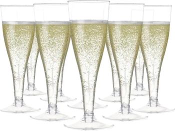 Clear Plastic Champagne Flutes 4.5 Oz Durable Disposable Champagne Glasses for Parties, Weddings, Toasting and Large Celebrations - Ningbo Tianqi Daily Necessities Co., Ltd. - China