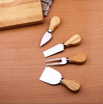 Cheese Tools Butter Cutter Wood Wooden Handle Stainless Steel Cheese Knife Set - Kozen International Ltd - China