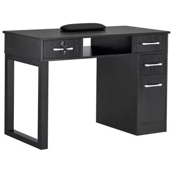 Modern Nail Tables with Drawers Glass Makeup Manicure Table Cabinet Storage for Beauty Salon - Henan Eminent Medical Devices Co., Ltd. - China