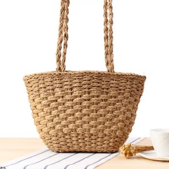 Women Large Straw Tote Bag Summer Beach Handles Handbag Handwoven Hobo Shoulder Bags Purse for Travel Shopping - Guangzhou Wangjia Leatherware Co., Ltd. - China