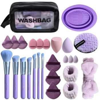 27PCS Integrated Makeup Tool Kit with Brushes, Puffs, Foundation Sponges, Makeup Bag, Makeup Tools - Taixing JEYGO Import Export Co., Ltd. - China