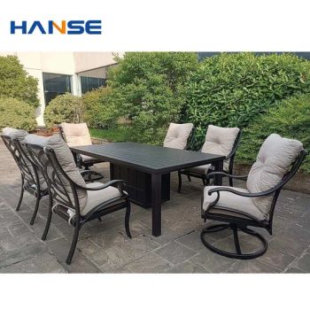 Cheap Luxury Garden Dining Room Sets Chairs Patio Outdoor Furniture Restaurant Sets for Sale - Foshan Hanse Industrial Co., Ltd. - China