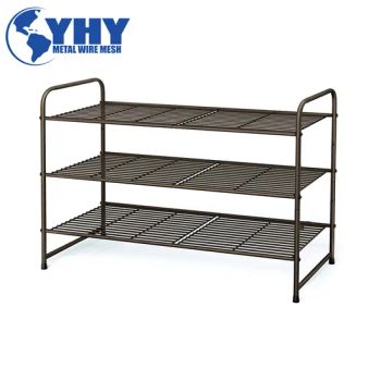 Stackable Wired Grid Shoe Racks with Shelves 1Y MOQ100 15D - Anping Ying Hang Yuan Metal Wire Mesh Co., Ltd. - China