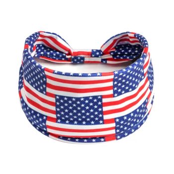 Various Flags Holiday Gifts Souvenir Hair Band National Flag Elastic Sports Headband Cross Knotted Print Sweatband Hairband - Fuzhou Whole Line Trading Co., Ltd. - China