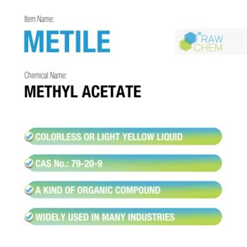 METILE 99.8% Acetic Acid Methyl Ester Origin China Model NO. 22161 EINECS 201-185-2 Trademark RAWCHEM Colour - LK (NANJING) CO., LTD. - China
