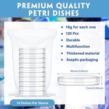 Transparent Petri Dishes Sterile Petri Dish for Laboratory Origin China Diameter 90mm Model NO. BXW222 Material Plastic HS Code - Chongqing New World Trading Co., Ltd. - China