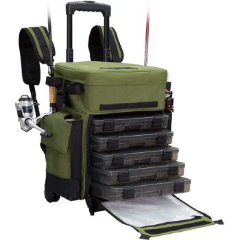 Rejolly Outdoors Rolling Tackle Box with Wheels - Waterproof Storage 4 Rod Holders Fish Tackle Bag - Quanzhou Rejolly Bags Co., Ltd. - China