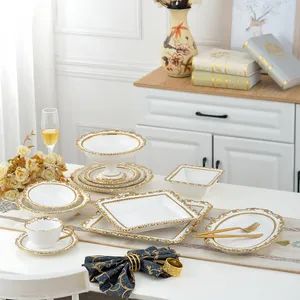 Light Luxury Gold European Style Palace Ceramic Tableware Square Plate - Chaozhou Fuyingmei Trading Co., Ltd. - China