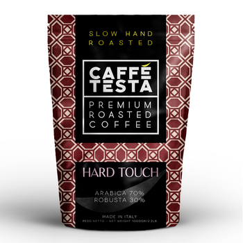 Roasted Coffee Beans Hard Touch, 70% Arabica 30% Robusta, Espresso - Testa caffe srl - Italy
