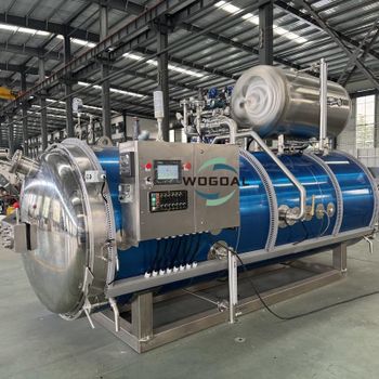 Automatic Stainless Steel Horizontal Industrial Steam Water Spray Food Retort Machine - Shandong Wogoal Machinery Co., Ltd. - China