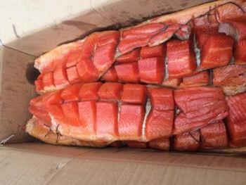 Cold Smoked Trout Yukola 0.35 kg + gutted (c) unpacked per 1 kg - MAXIFISH LLC - Lithuania