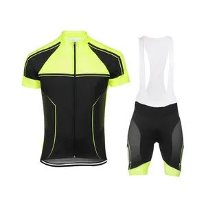 Solid Color New Design Short Sleeve Shirt+Bib Cycling Uniform Custom MTB Road Bike Bicycle Cycling Wear Clothing Uniforms Sportswear - Xiamen Richtex Garments Co., Ltd - China