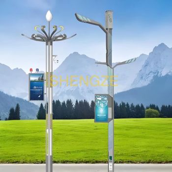 OEM/ODM 5g Outdoor LED Energy Saving Waterproof Smart Street Light with WiFi CCTV Camera Sos Alarm System Advertising Screen - Yangzhou Shengze Lighting Technology Co., Ltd - China