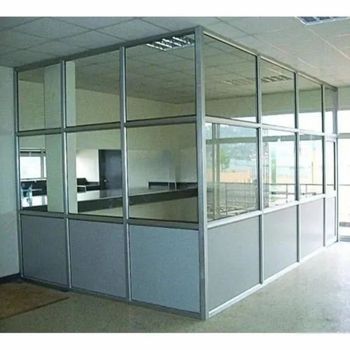 Alum in ium Partition Work, in Uttar Pradesh Material Aluminium Panel Thickness 8 mm Panel Types Glass Or Board Type Of Location - Makrana Home Decor - India