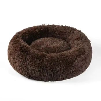 Warm Round Plush Fluffy Donut Sofa Cat Dog Beds for Wholesale - GoldenHour Innova Co., Ltd. - China